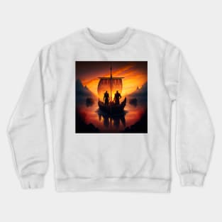 Valheim Vikings Into the Sunset Crewneck Sweatshirt